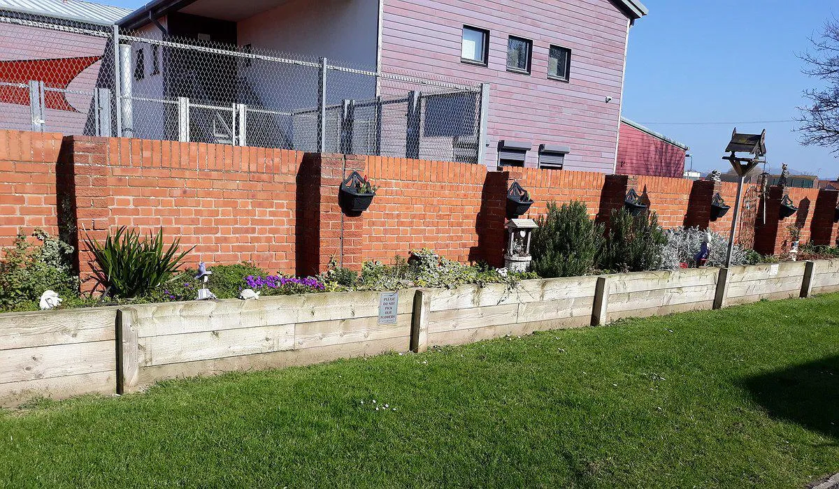 Picture of the communal garden that won an award at Denbighshire Housing Tenant awards in 2019.