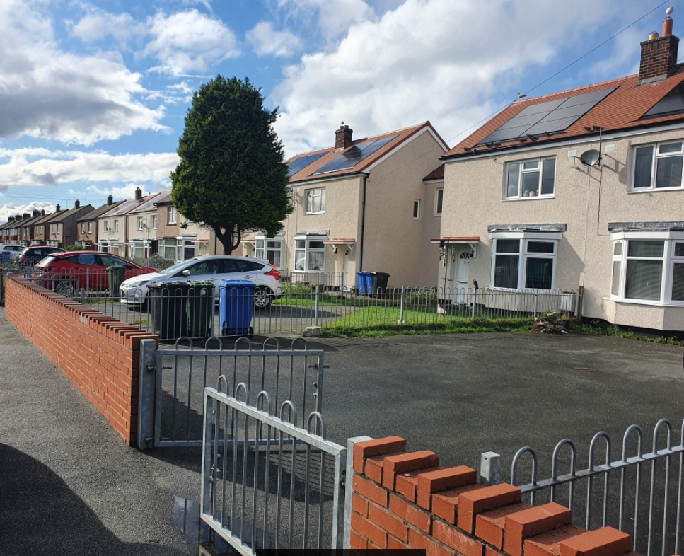 Row of semi-detached council homes in Rhyl