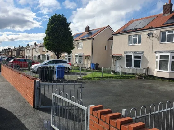 Row of semi-detached council homes in Rhyl