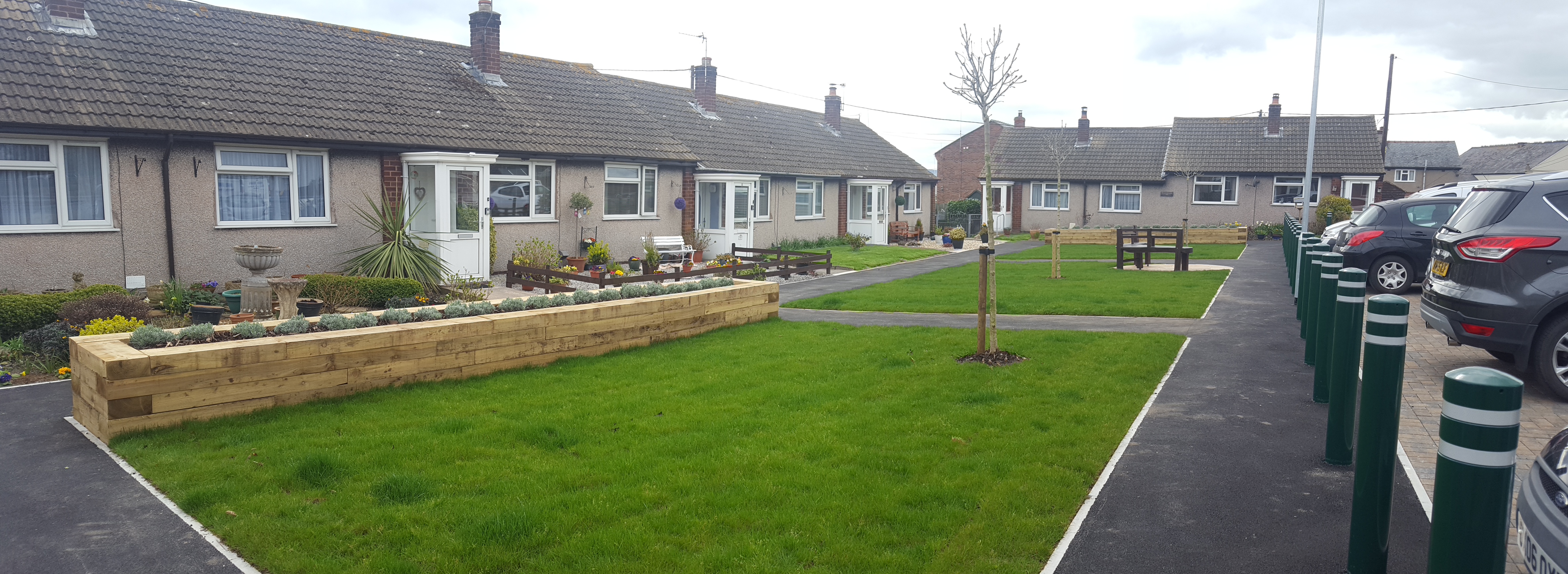 Environmental improvements of new grassed area and raised planting beds to Porth Y Waen at Aberwheler