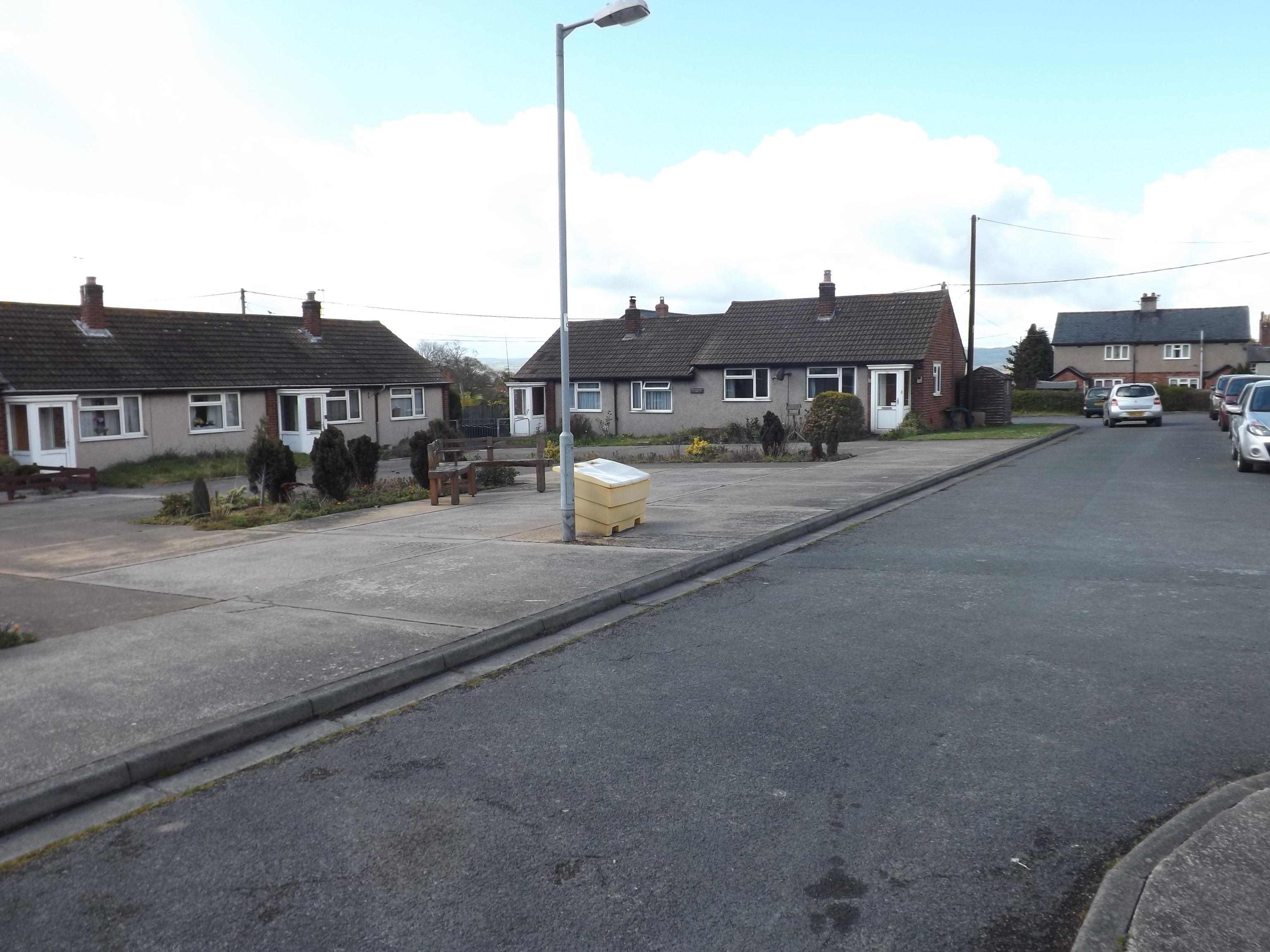 Street view of Porth Y Waen properties at Aberwheler