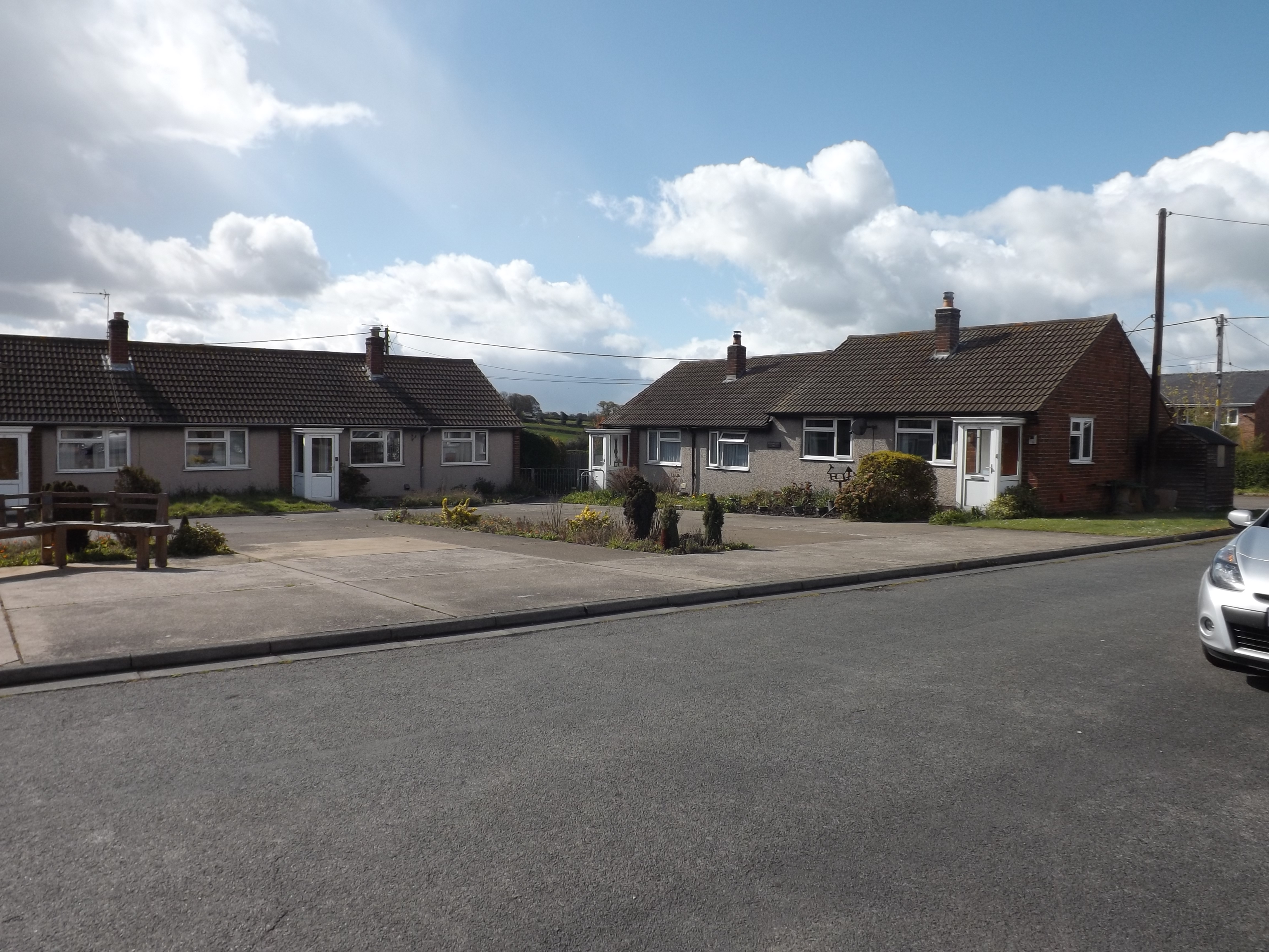 Street view of Porth Y Waen properties at Aberwheler