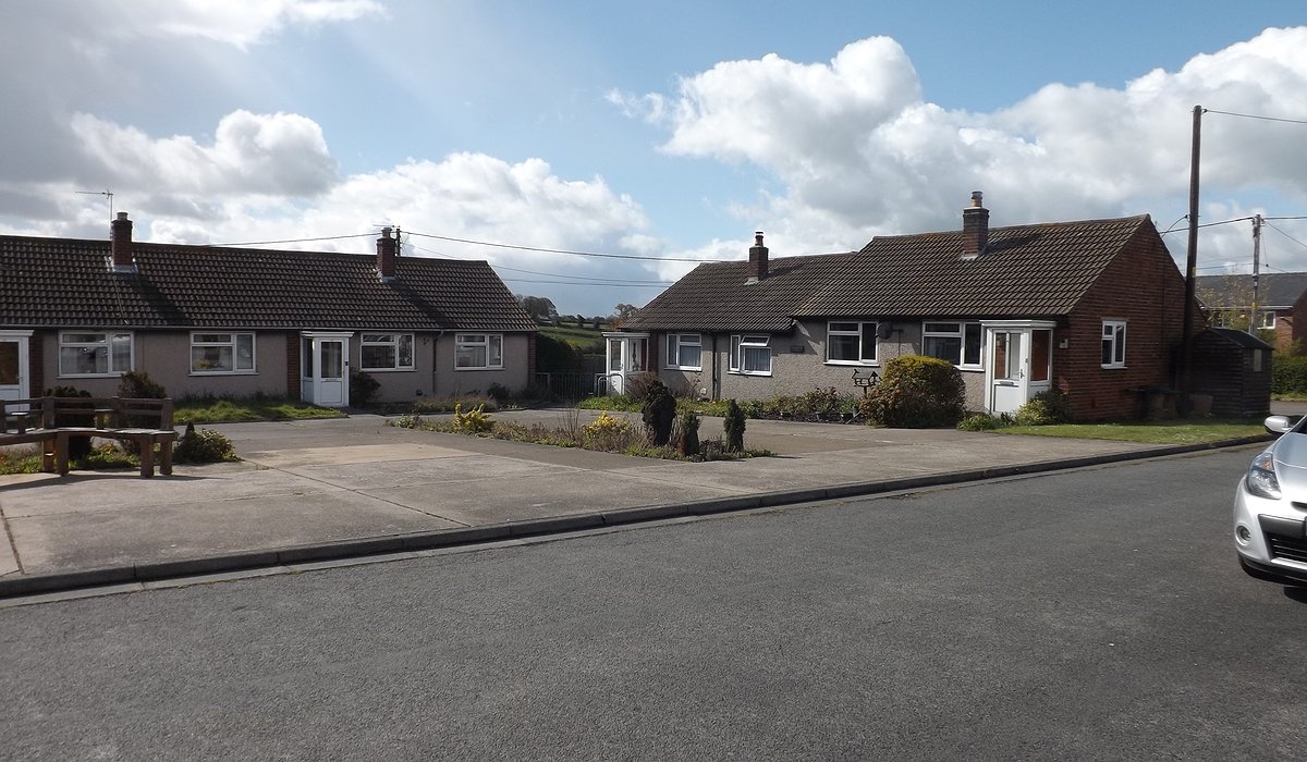 Street view of Porth Y Waen properties at Aberwheler